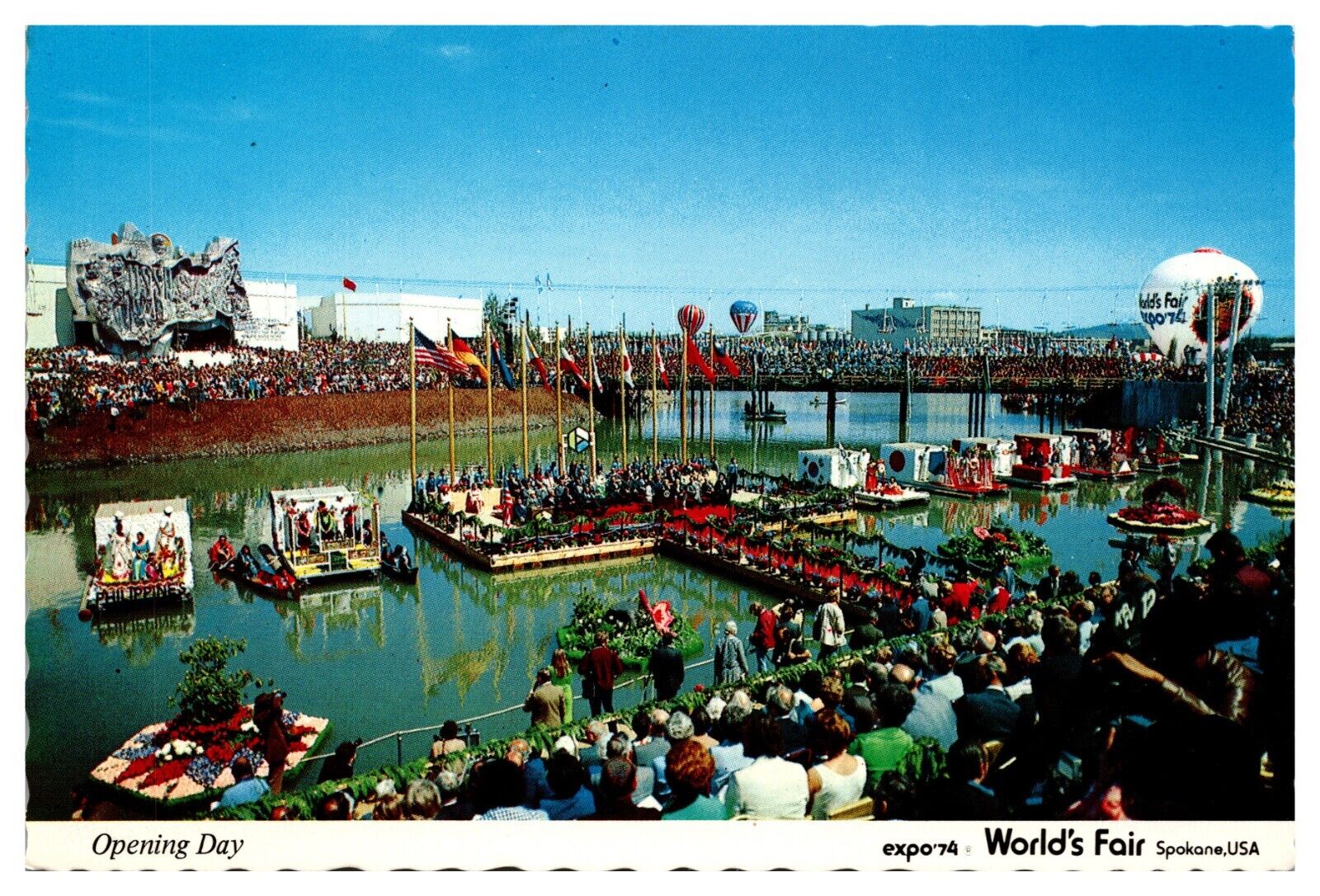 World\'s Fair Expo 74 Opening Day Spokane Washington WA Continental  Postcard