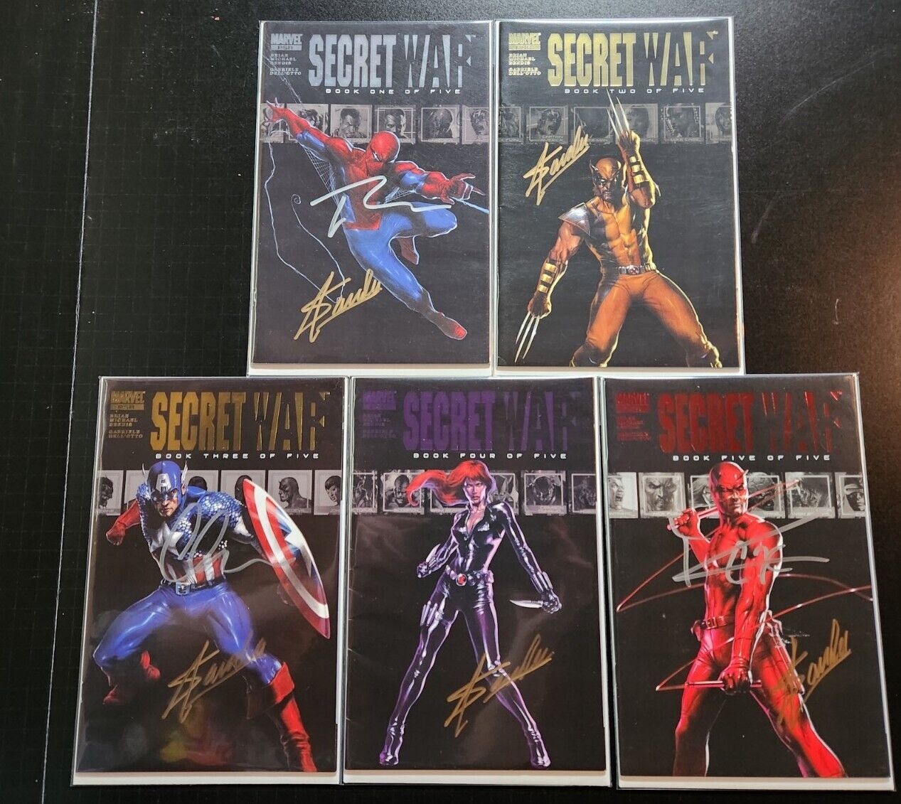 Secret War #1-5 Fine(2004) Signed By Stan Lee,Tobey Maguire,Chris Evans,C. Cox