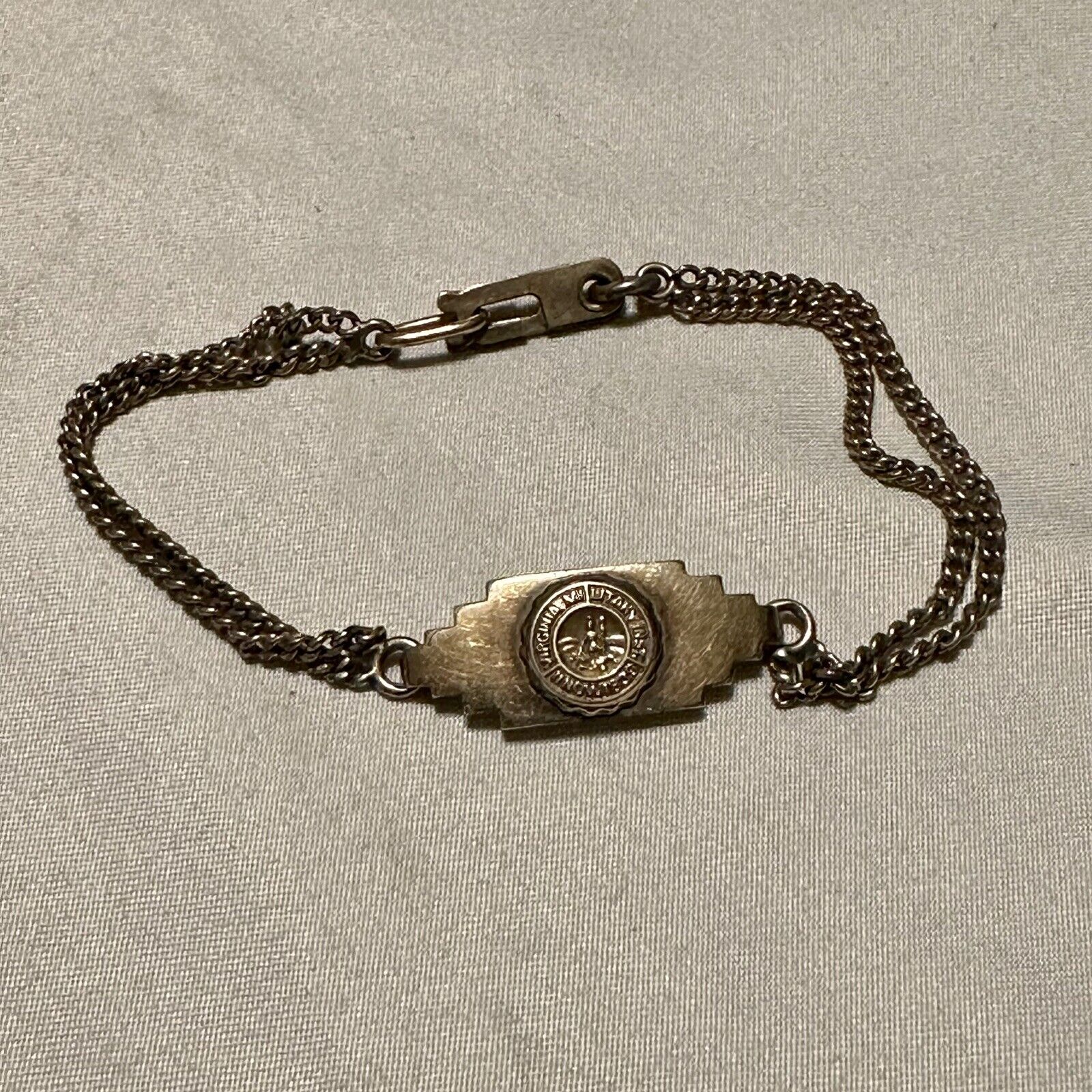 WWII VMI Virginia Military Institute Sweetheart Bracelet  GF 10k Gold