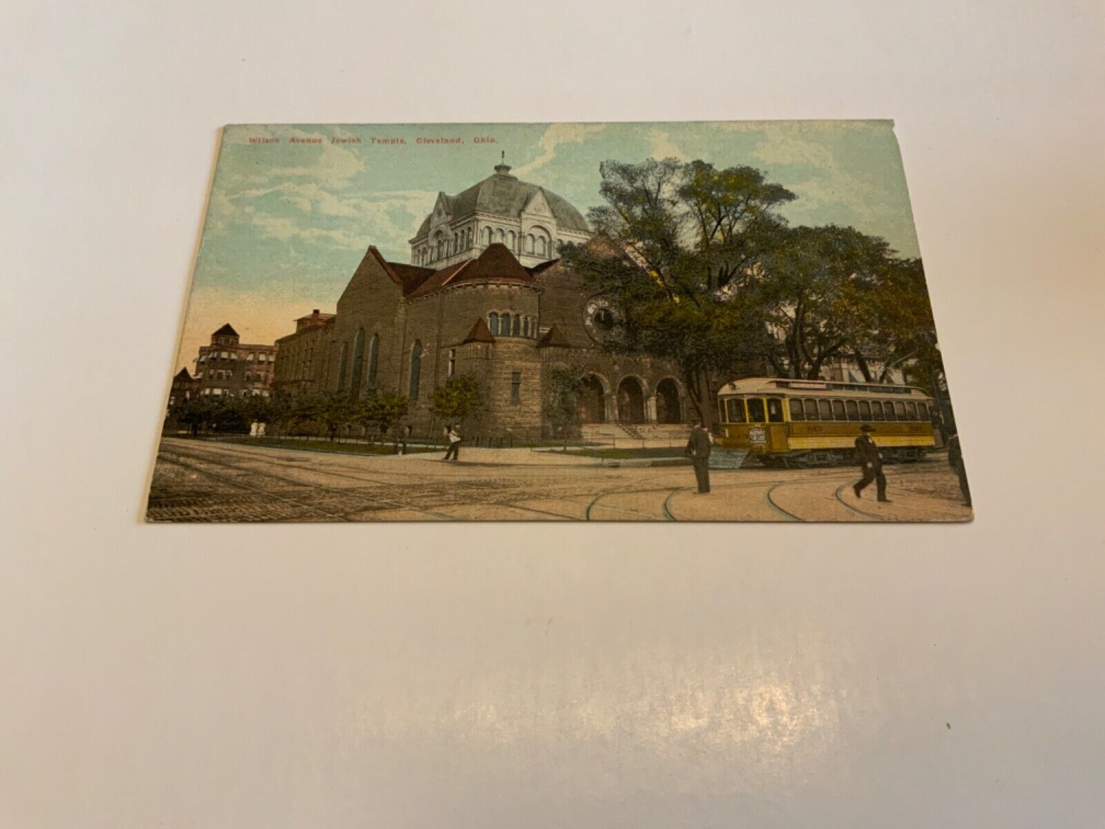 Cleveland, Ohio ~ Wilson Avenue Jewish temple - 1912 Antique  Postcard