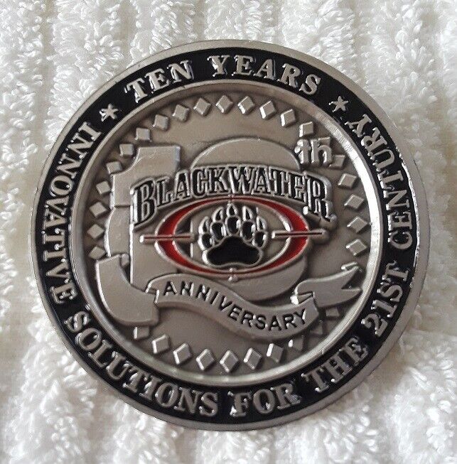 AUTHENTIC BLACKWATER SECURITY CONSULTING 10 YEAR ANNIVERSARY CHALLENGE COIN