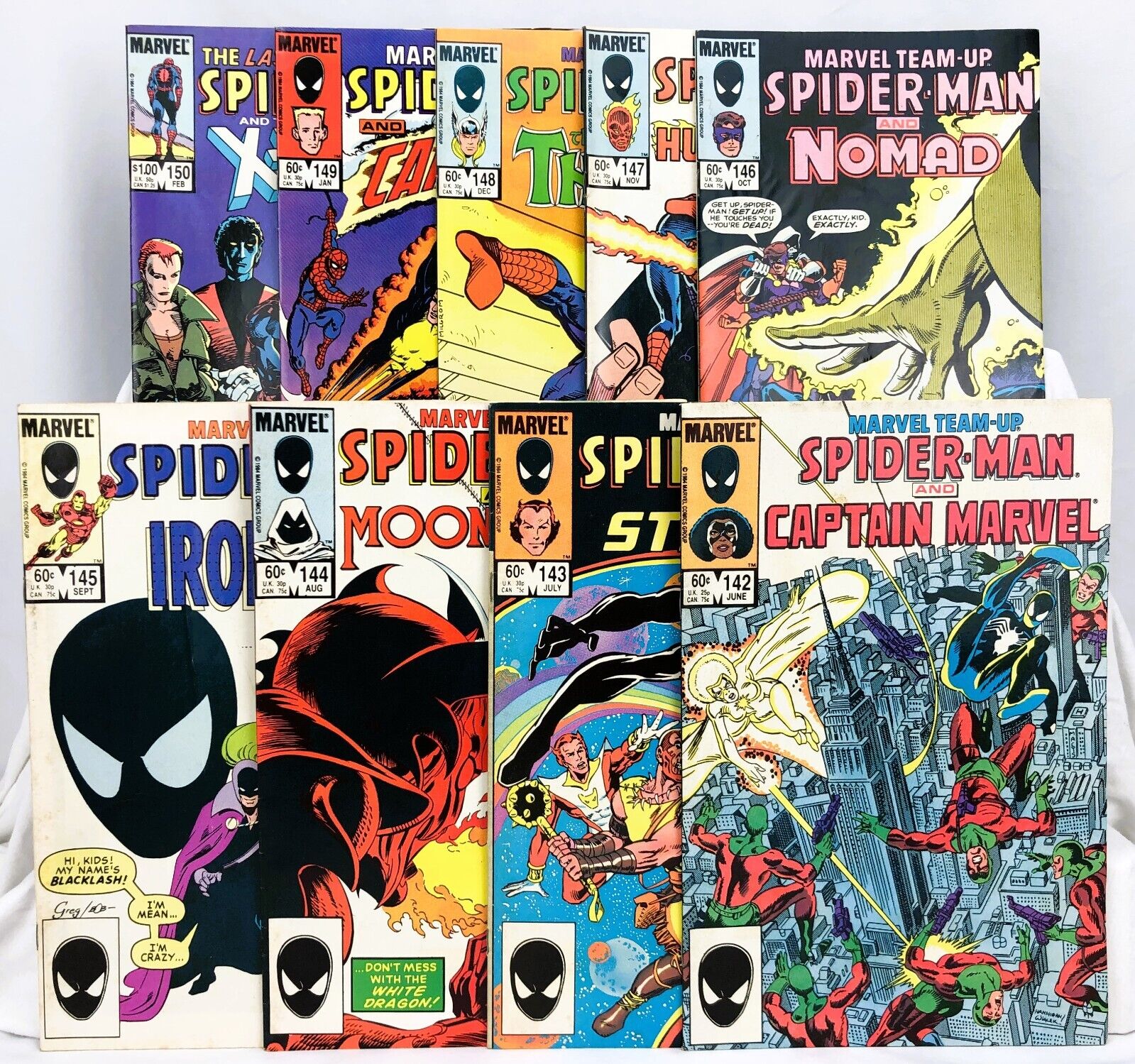 Marvel Team-Up #142-150 (1984-85, Marvel) 9 Issue Lot