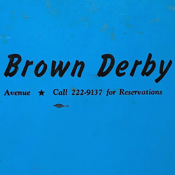 Vtg 1970s The New Brown Derby Restaurant Menu Stryker Avenue St Paul Minnesota