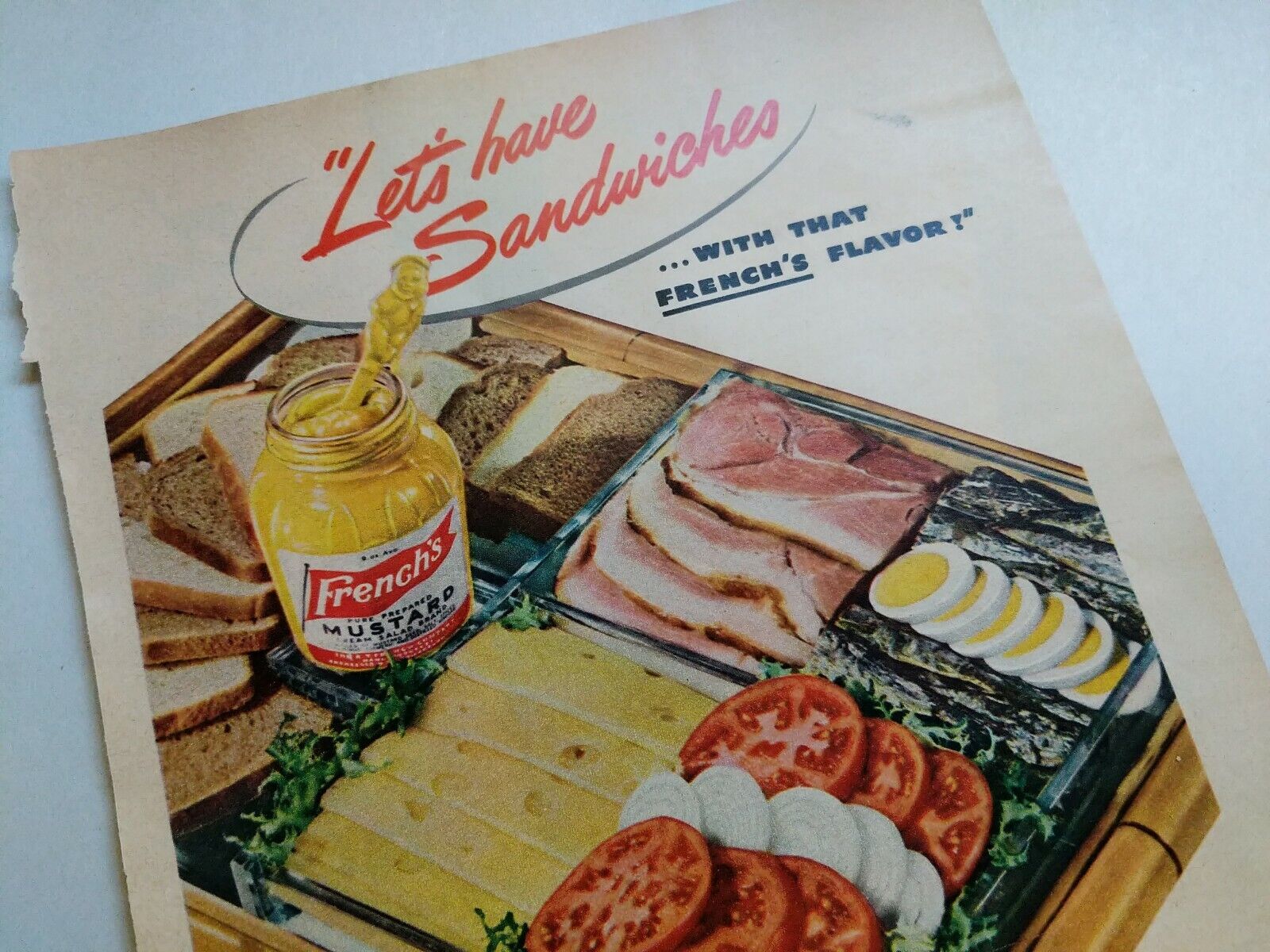 Vintage 1949 French\'s Pure Prepared Mustard Original Magazine Ad