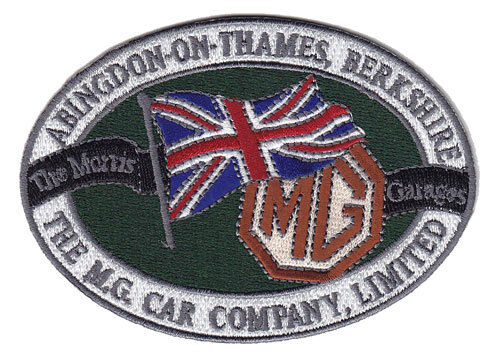 MG Abingdon on Thames embroidered patch MGB MGC Midget etc