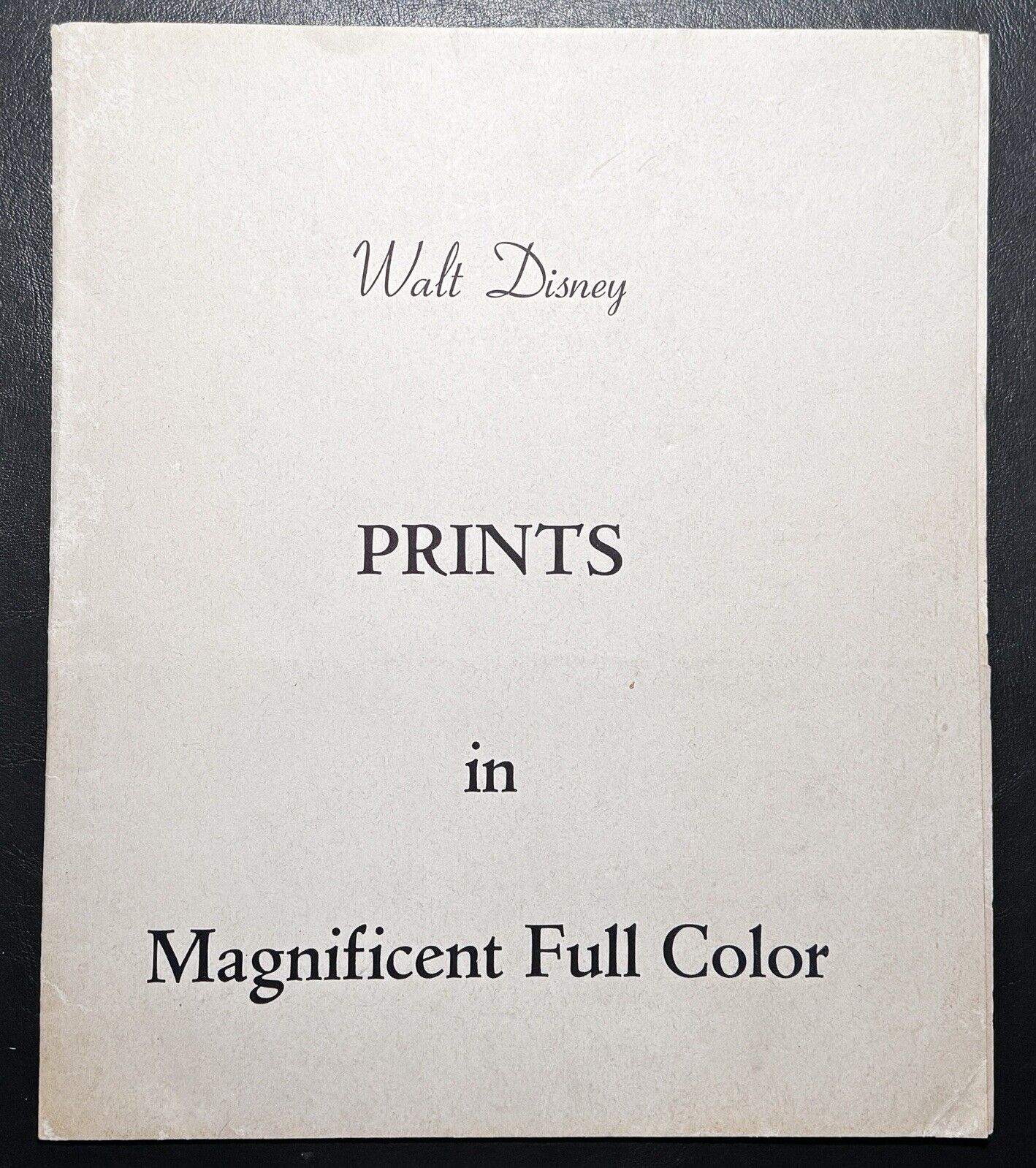 1947 Walt Disney Prints in Magnificent Full Color Lithographed Complete Set of 4