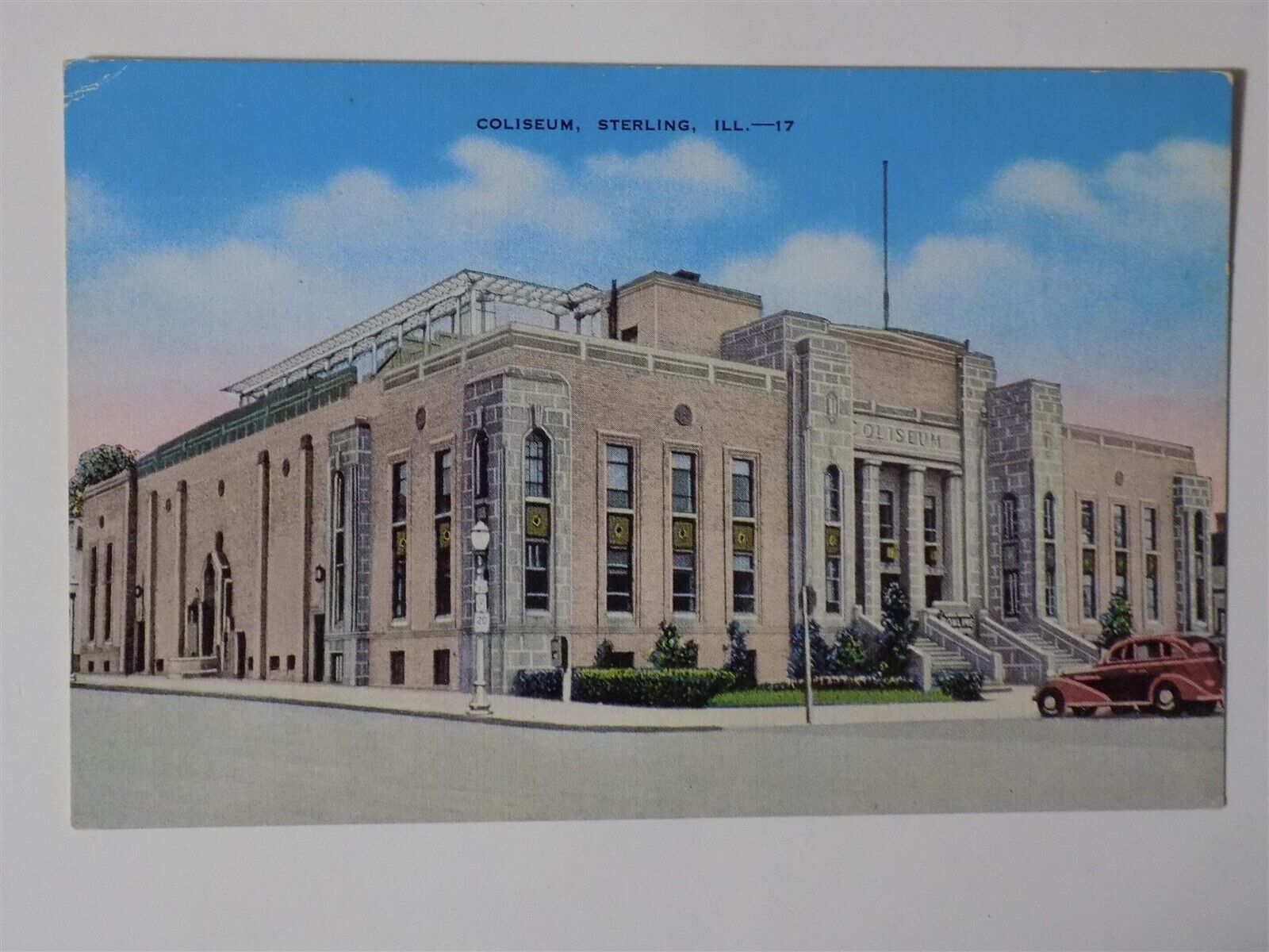 Sterling, Illinois IL ~ Coliseum 1940s L740