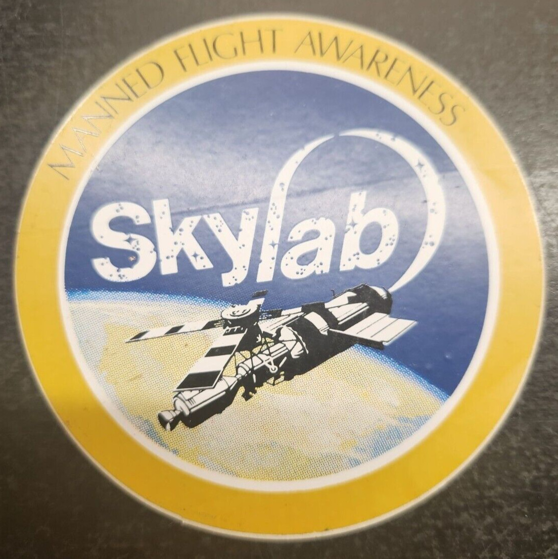Vintage Skylab Manned Flight Awareness Sticker 1970s NASA Space Program