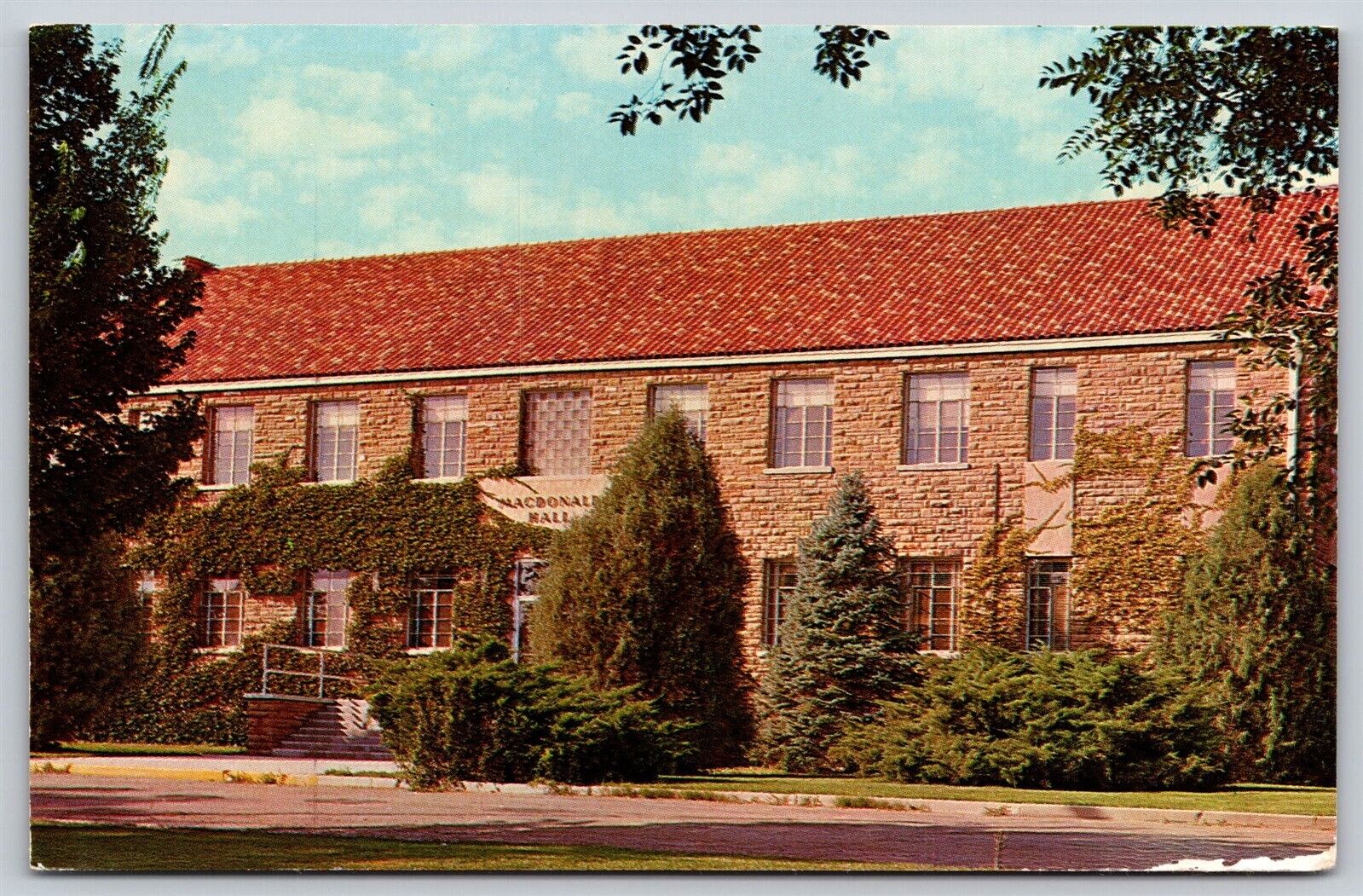 Postcard Otero Junior College, MacDonald Hall, La Junta CO B122