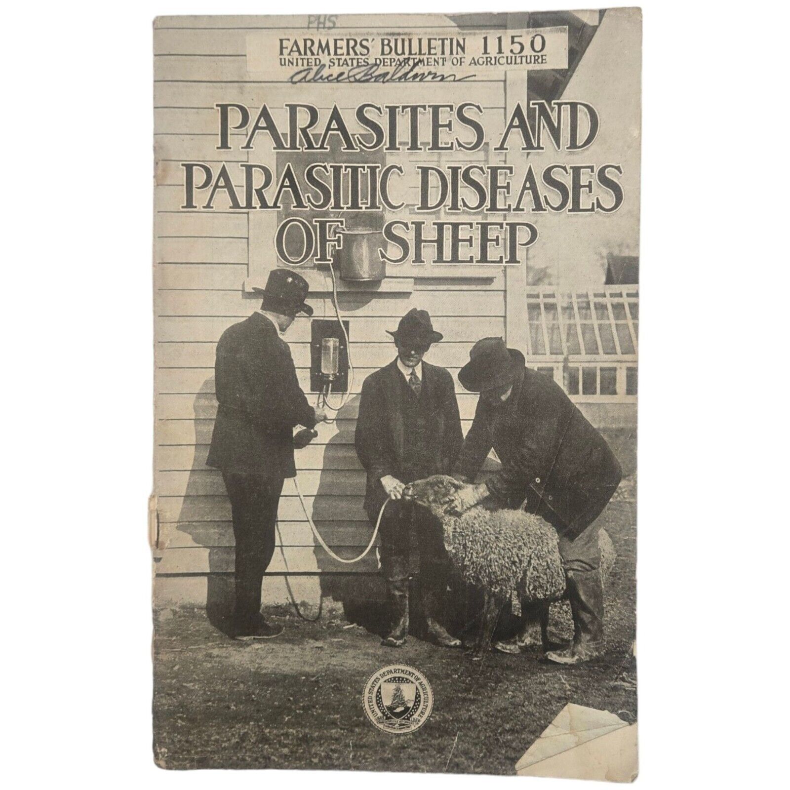 Sheep Parasites 1920s Booklet Farm Collectible Antique Farmers Bulletin