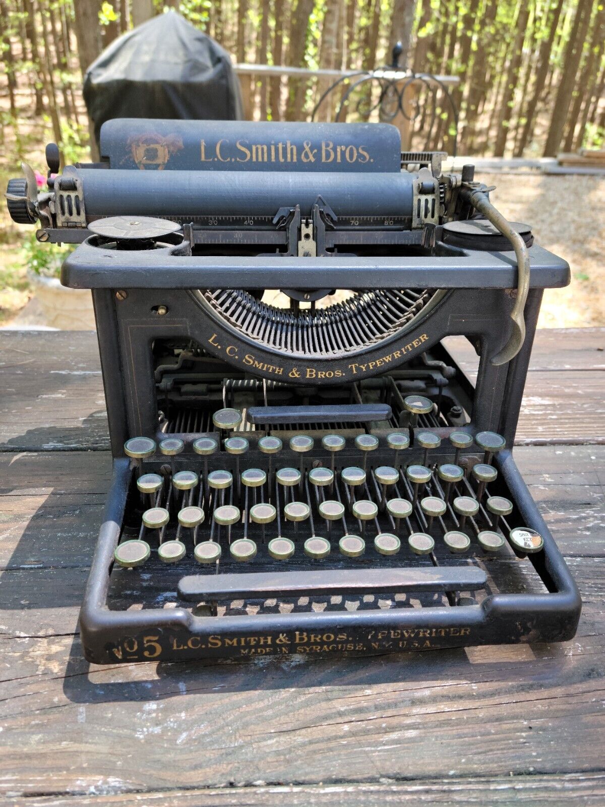 lc smith bros typewriter No 5