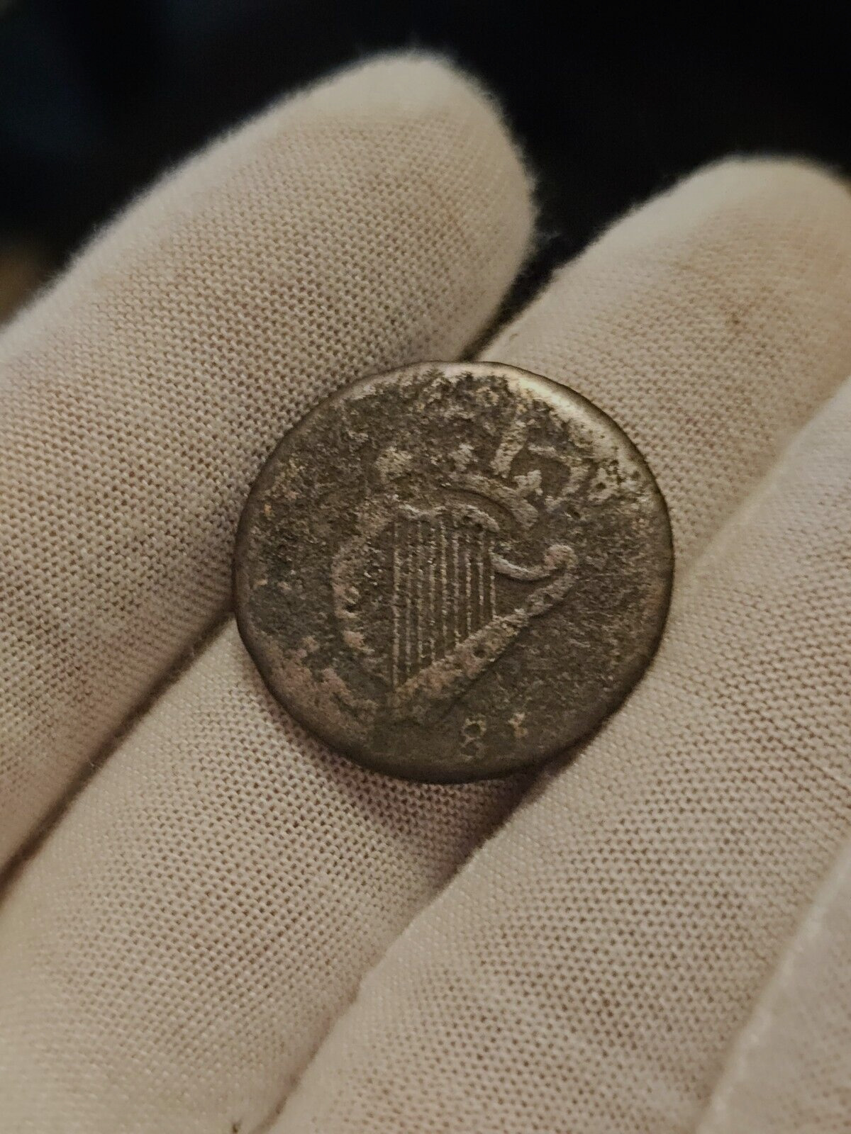 1781 Irish Half Penny Used In Early America Revolutionary War Era Colonial Coin