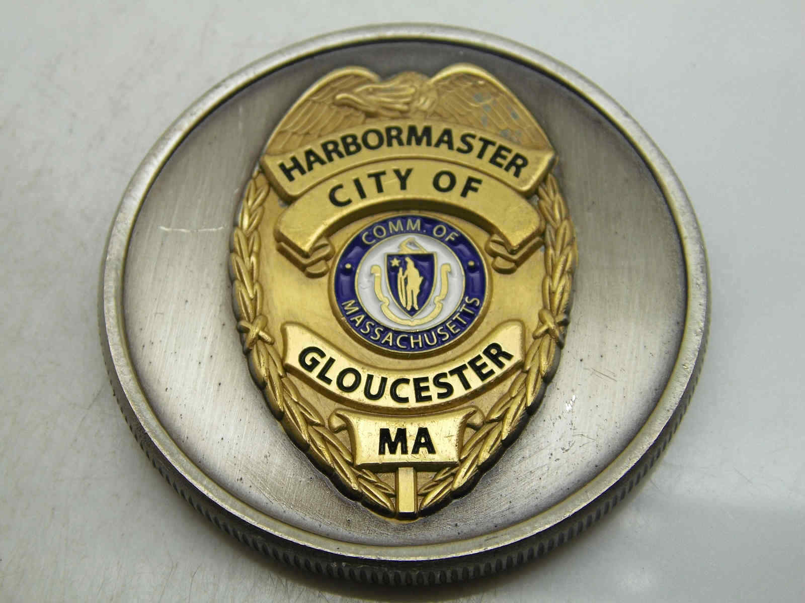 GLOUCESTER MA  HARBORMASTER CHALLENGE COIN