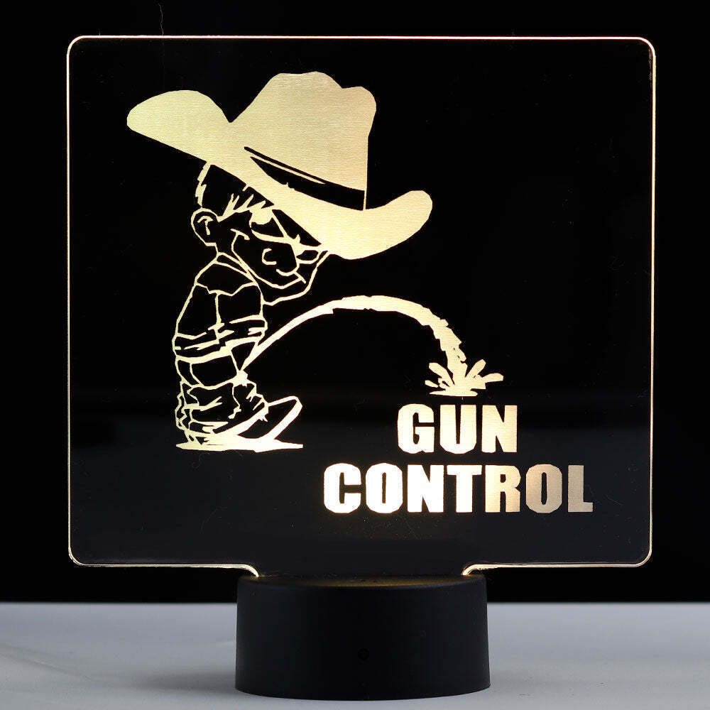 Anti Gun Control - LED Illuminated Patriotic Backlit Sign