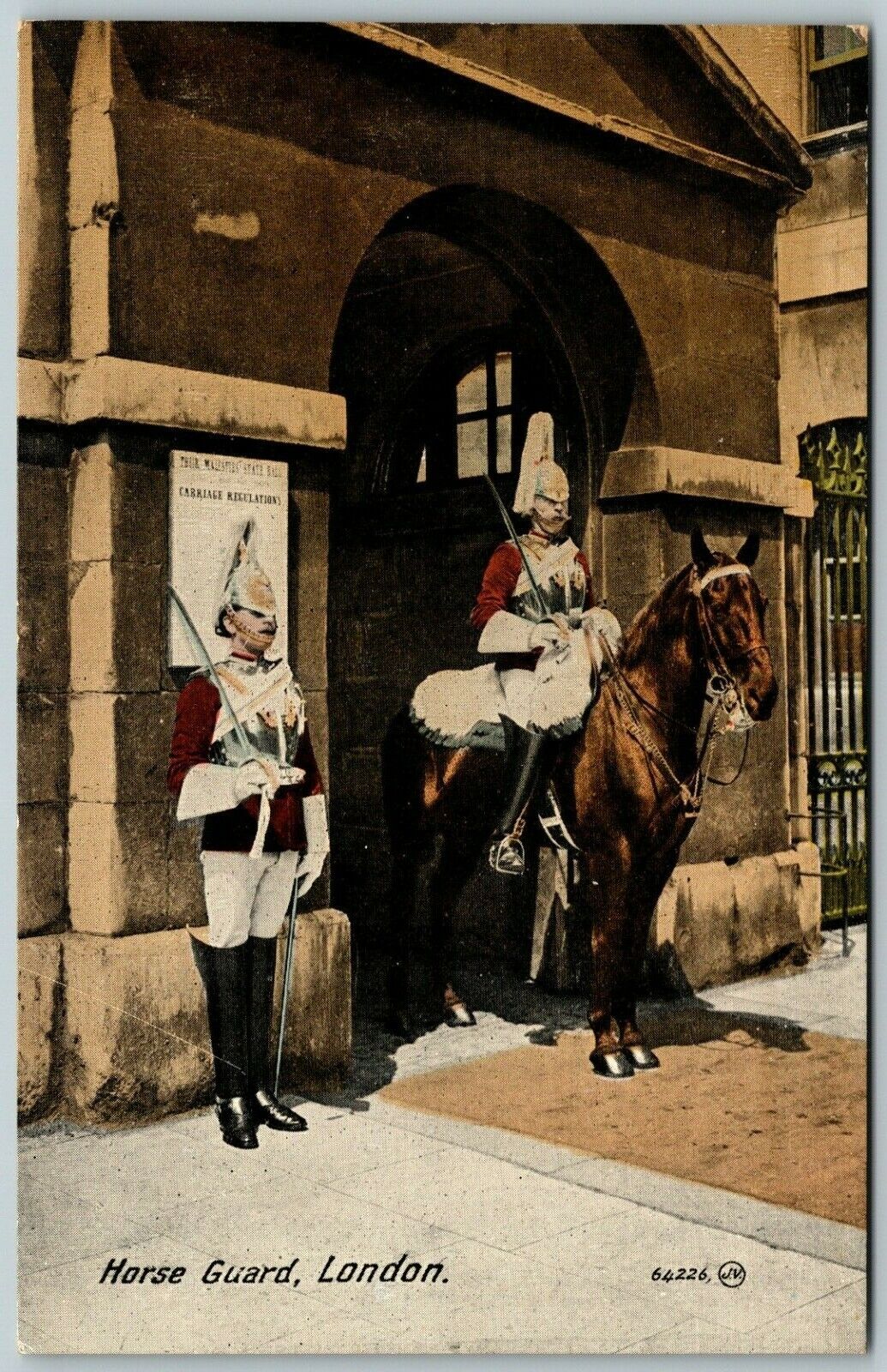 Horse Guard, Whitehall, Entrance to St. James Park, London, UK - Postcard