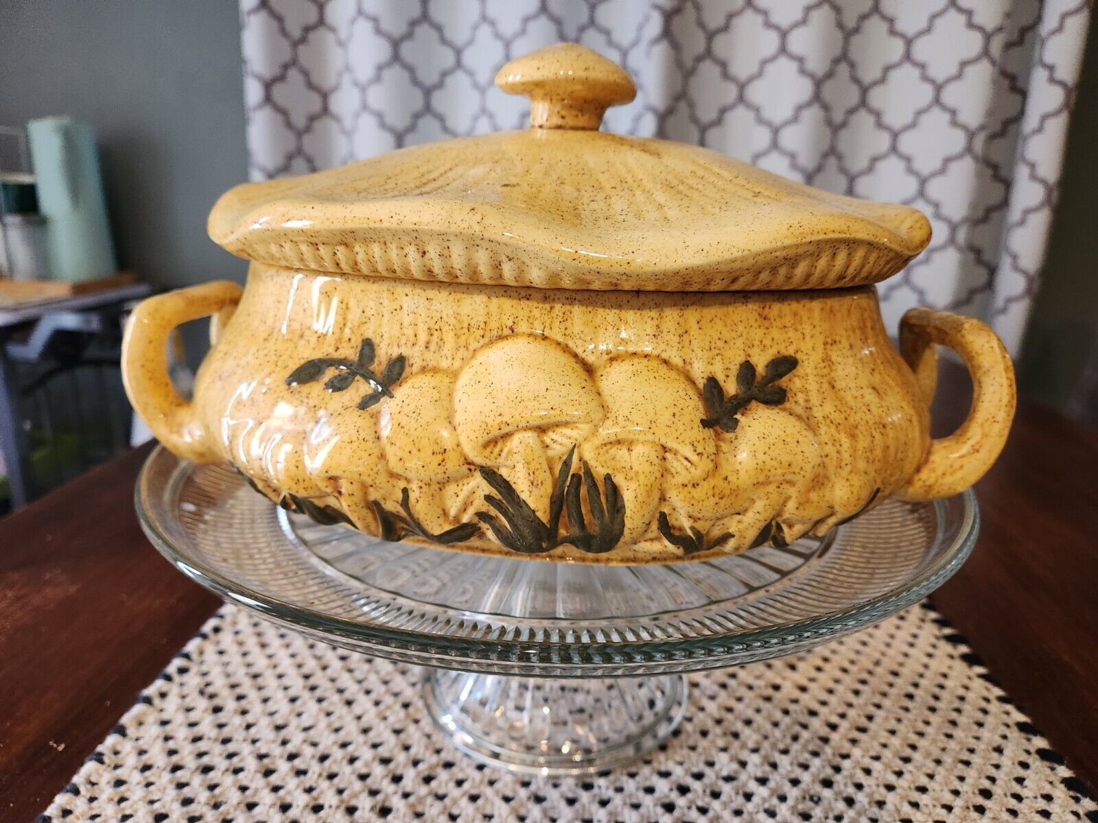 Vintage Arners Ceramic Mushroom Canister Jar Kitchen Shroom Pottery