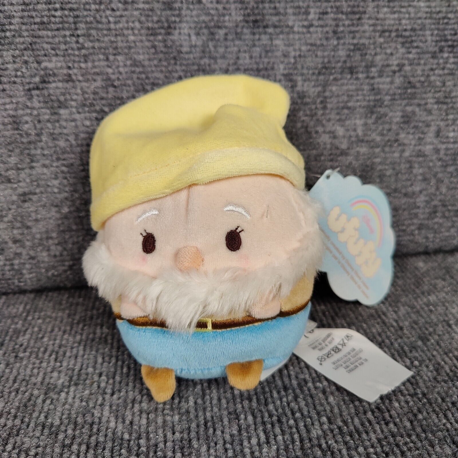 Snow White Happy Dwarf Plush Japan Ufufy Edition New With Tags 4.5” Disney Store