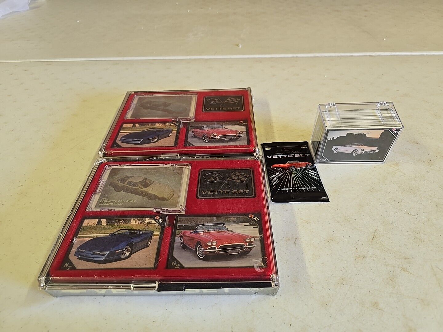 1991 Vette Set Trading Cards NOS 2 Sets &  One 10 Pack Booster + Set Of 1-100
