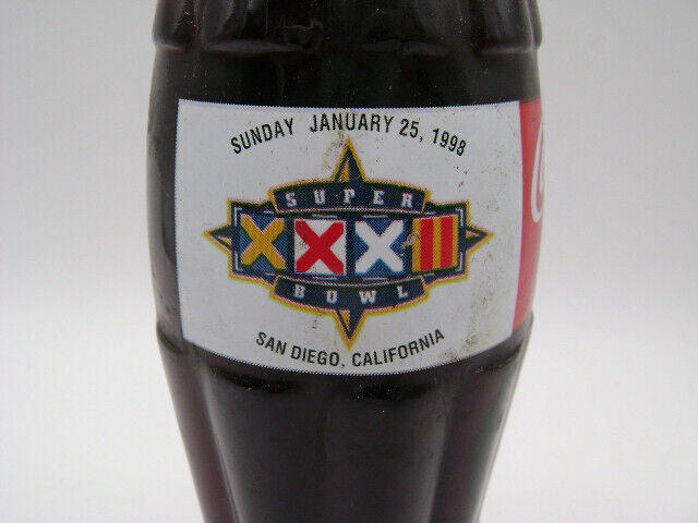 Coca Cola Coke Bottle Commemorative Super Bowl XXXII 1998 San Diego California