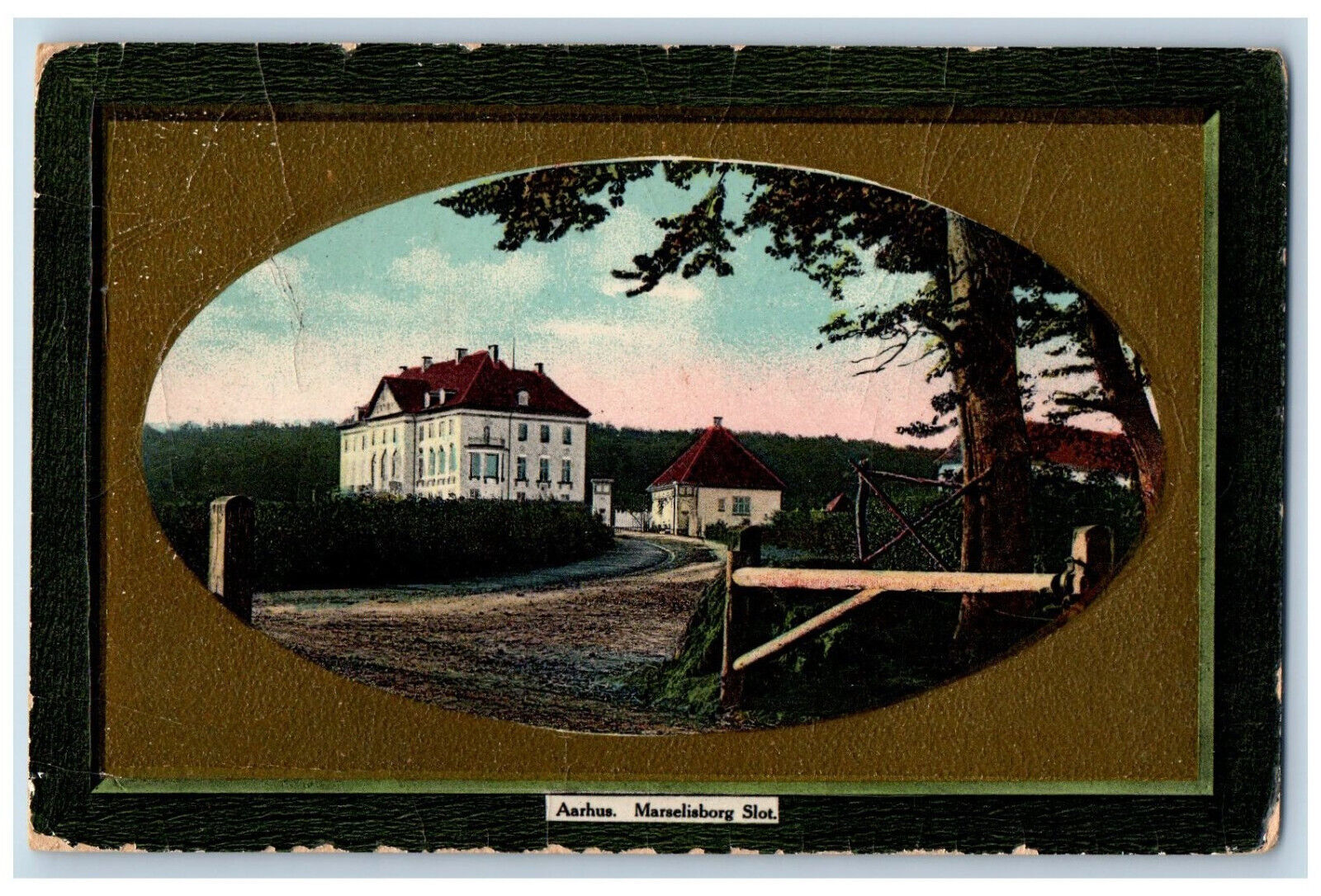 Aarhus Jutland Denmark Postcard Marselisborg Slot 1913 Posted Antique