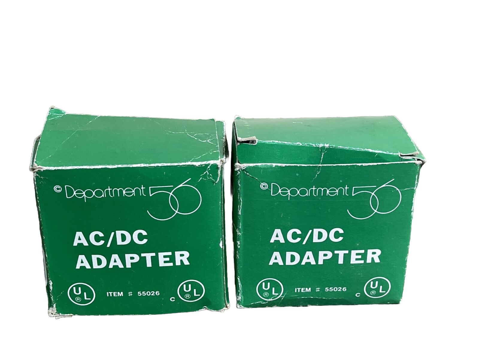 LOT OF 2 Department 56 AC/DC Adapter - White - Brand New