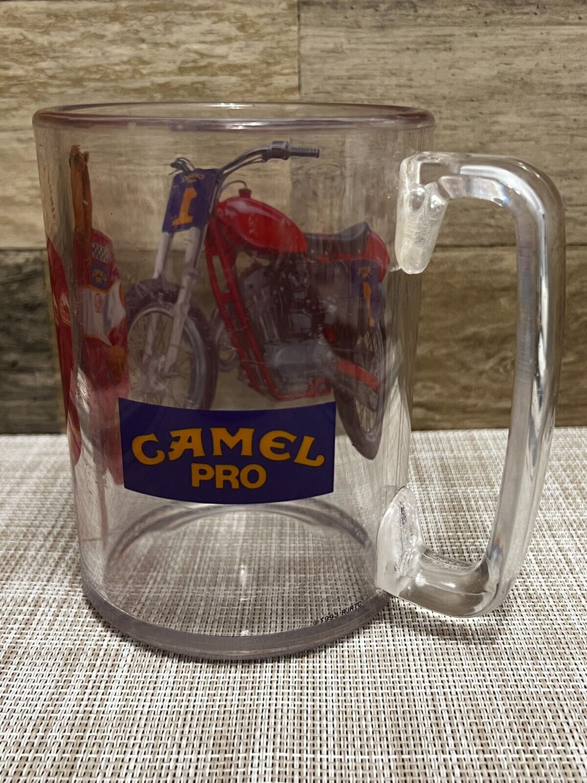 Joe Camel Pro Track Motorcycle Racing Mug Cup ~ Vintage 1993