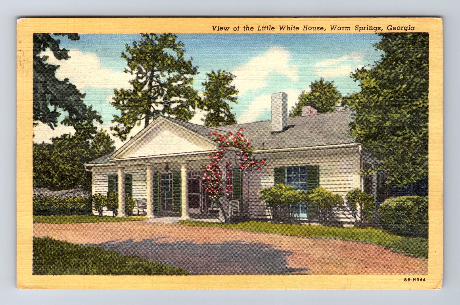Warm Springs GA-Georgia, Scenic View Little White House, Vintage c1950 Postcard