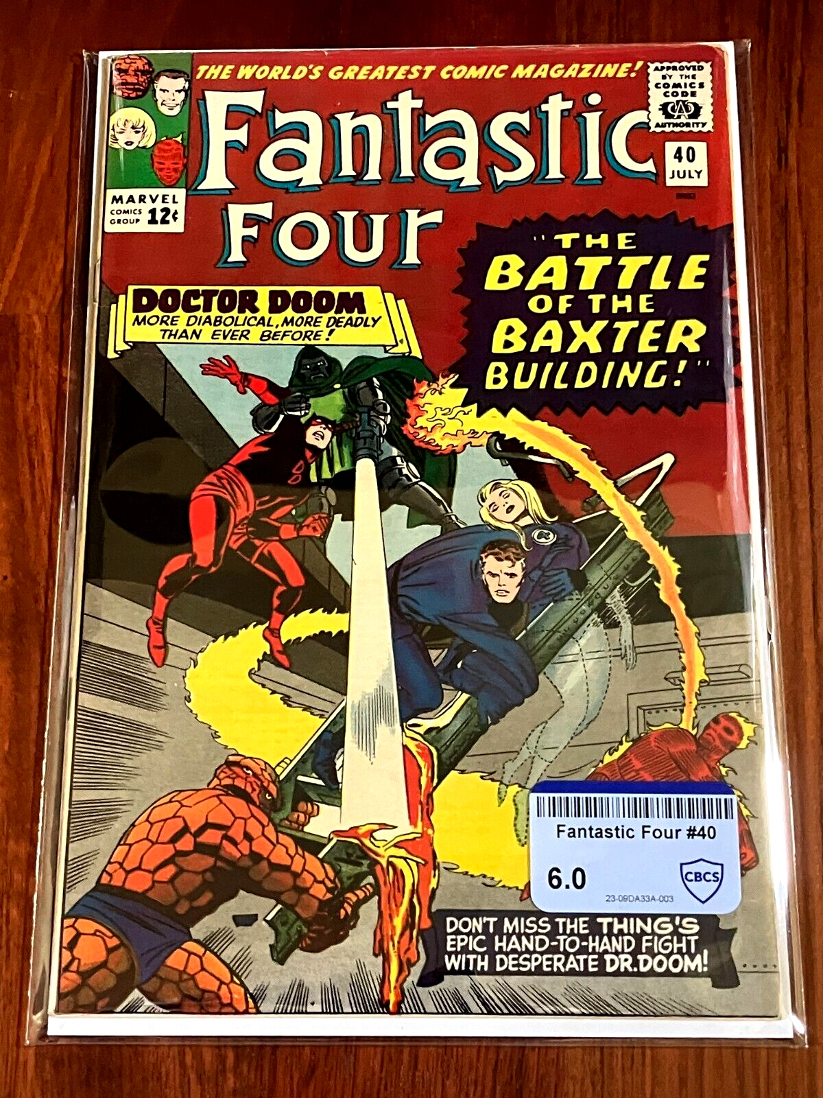 Fantastic Four #40, CBCS (not CGC) Raw Grade 6.0 (FN), Daredevil Crossover
