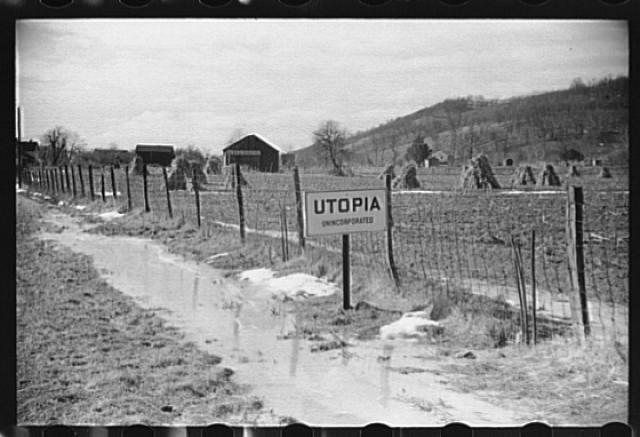 Melting snow,Utopia,Ohio,OH,Farm Security Administration,FSA,Arthur Rothstein
