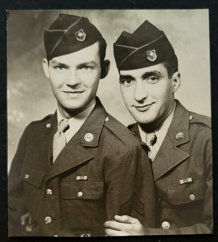 WWII Era US Military Soldiers in Uniform Original Photo 1945