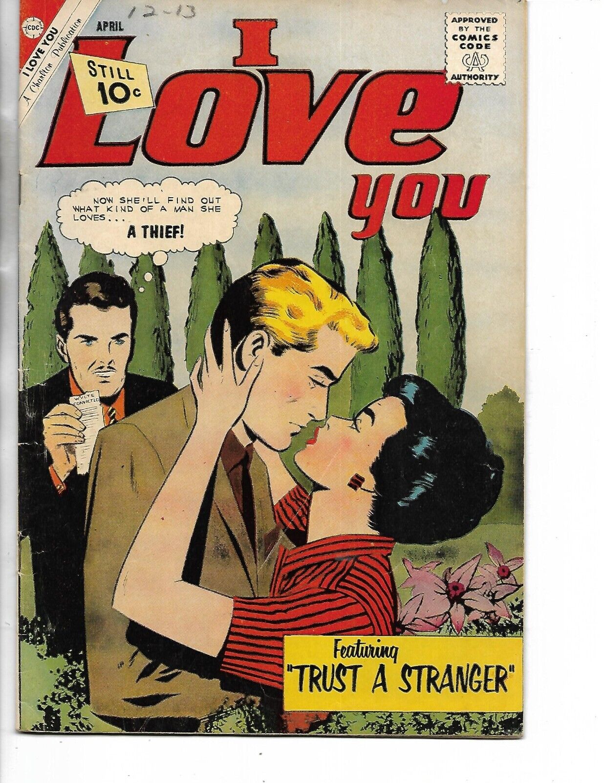 I LOVE YOUR Vol 1 #39, CHARLTON COMICS,APRIL, l 1962 - GOOD COND.
