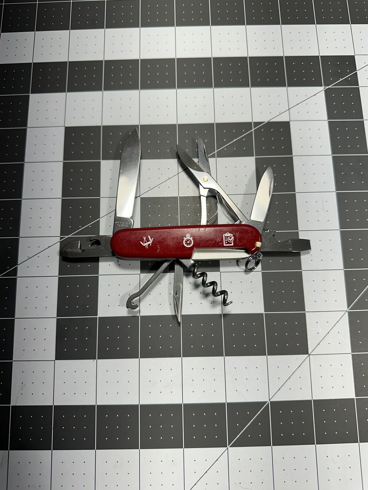 Victorinox Climber Swiss Army Pocket Knife 91MM Red Bowen Logo 6614