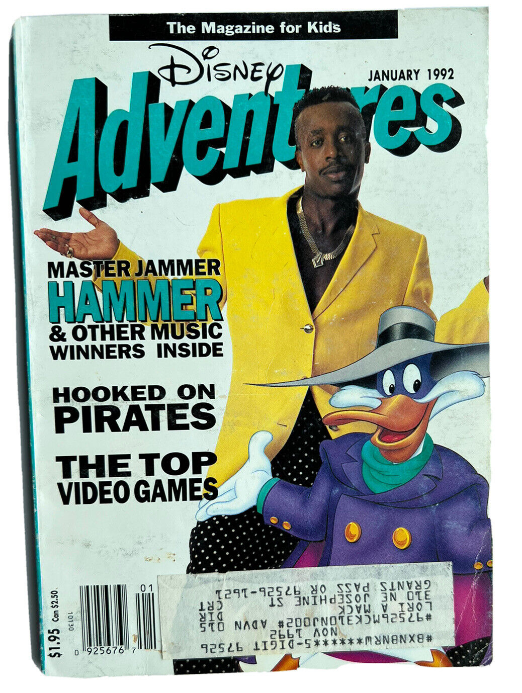 Jan 1992 DISNEY ADVENTURES MAGAZINE Jammer Hammer Pirates Video Game Reviews  2E