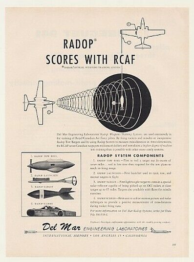 1960 Del Mar RADOP Weapons Training System Print Ad