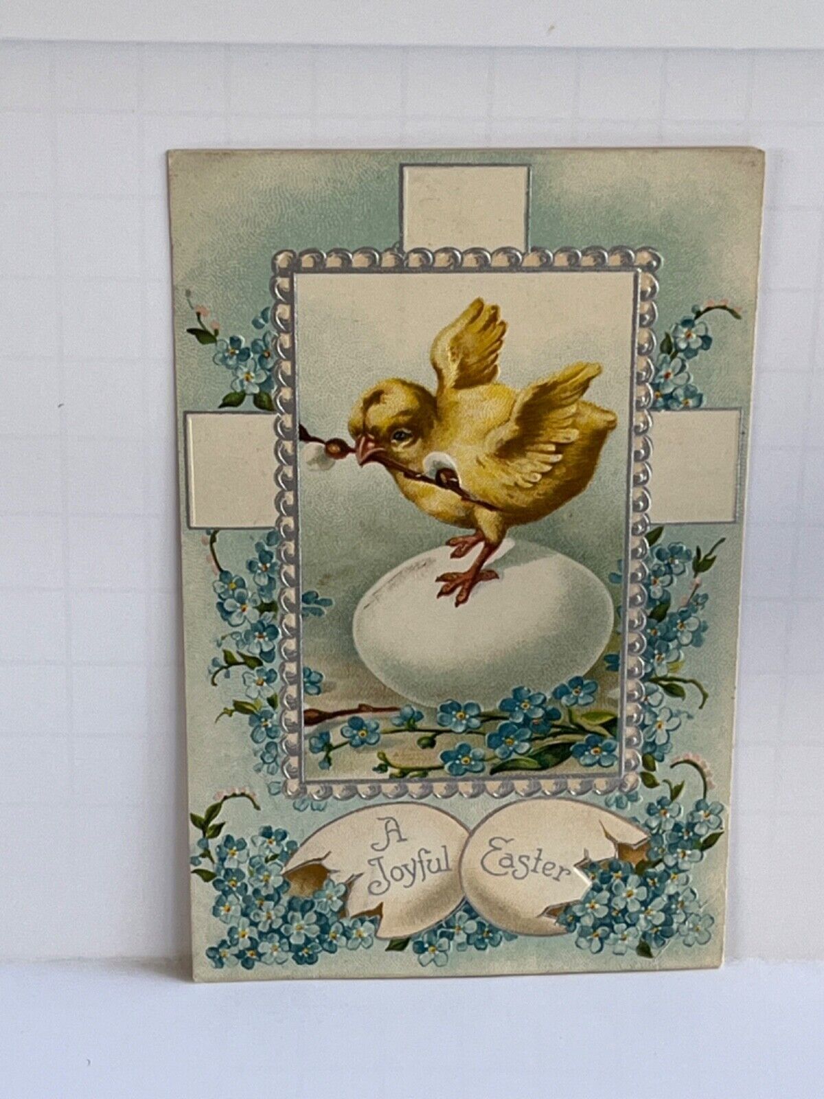 Easter Greetings Chicken c 1909 Postcard A35