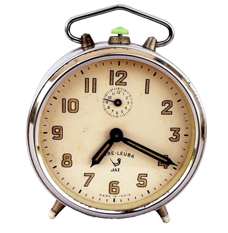 Antique Original JAZ Favre-Leuba Vintage Classic Alarm Collectible Table Clock