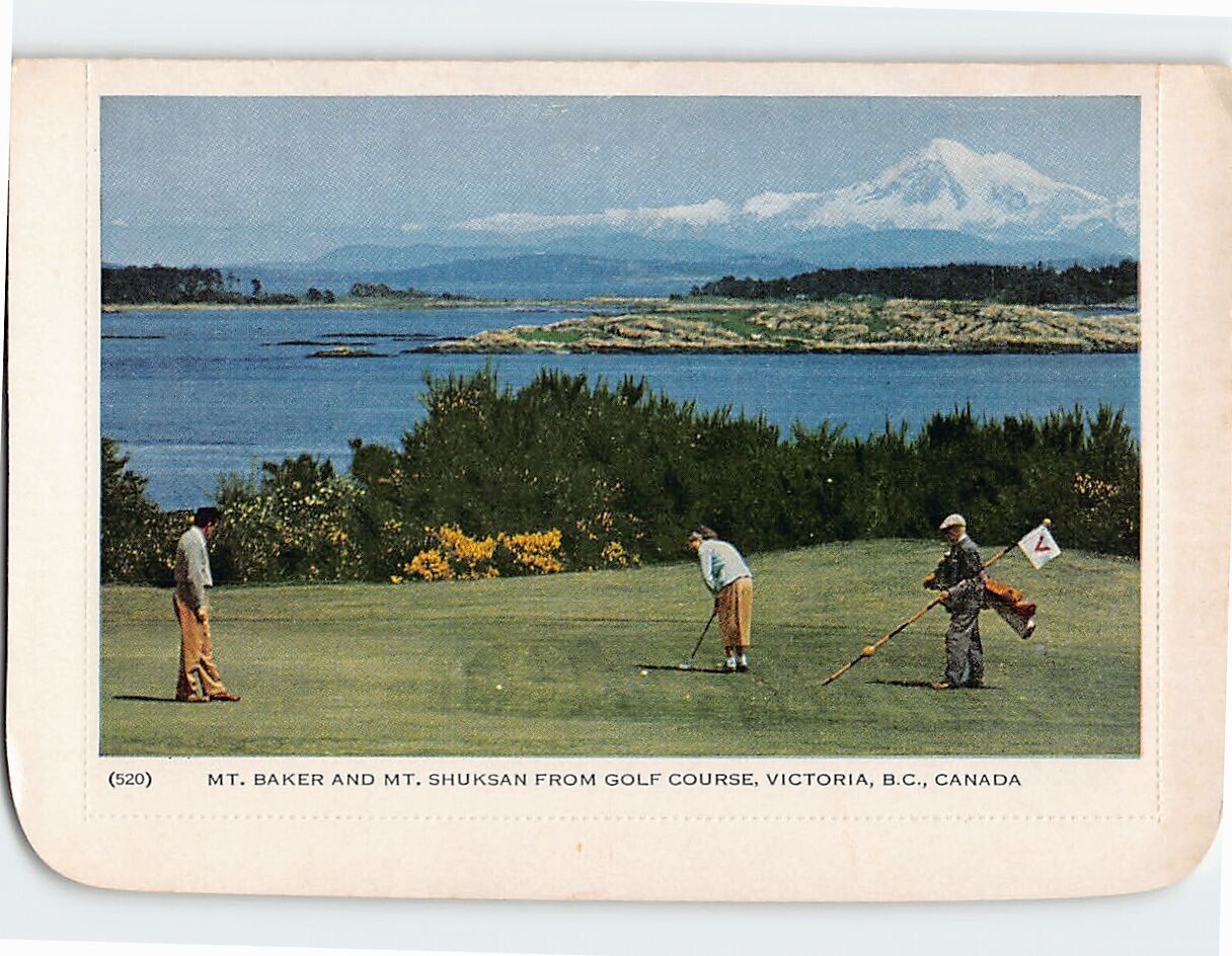 Postcard Mt. Baker And Mt. Shuksan From Golf Course Victoria Canada