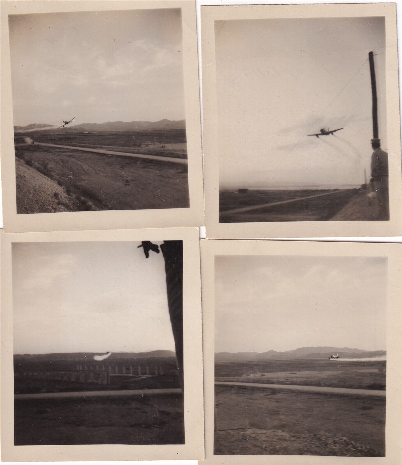 Lot 4 Original Snapshot Photos USMC MARINE SPRAYING DDT FROM AIR POHANG Korea 17