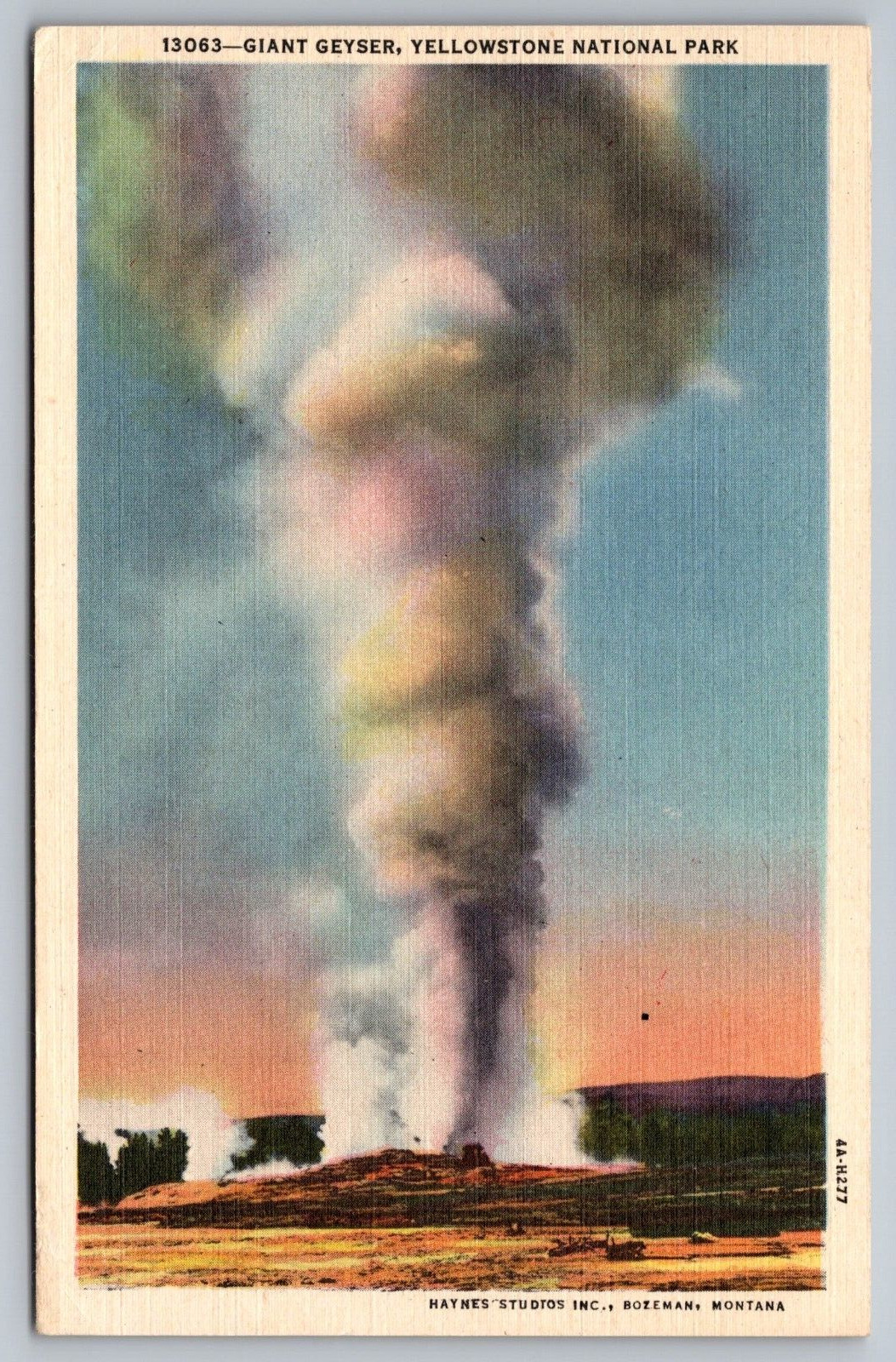 Giant Geyser Yellowstone National Park Vintage Postcard c1959