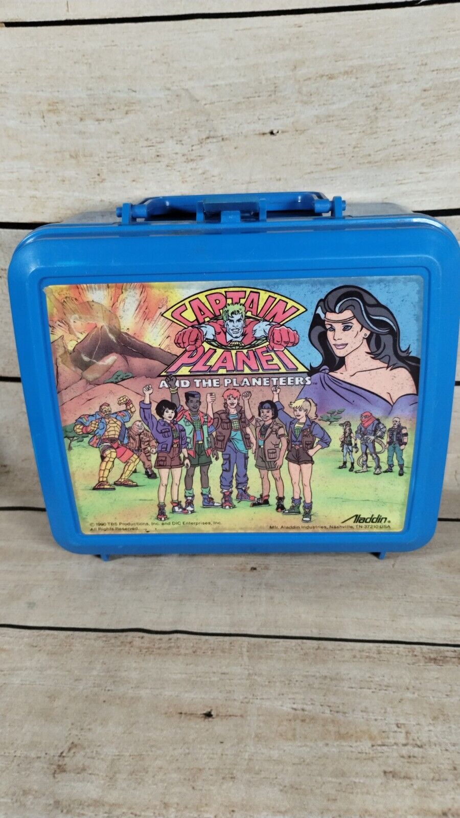 Vintage Captain Planet lunchbox 1990 no thermos 