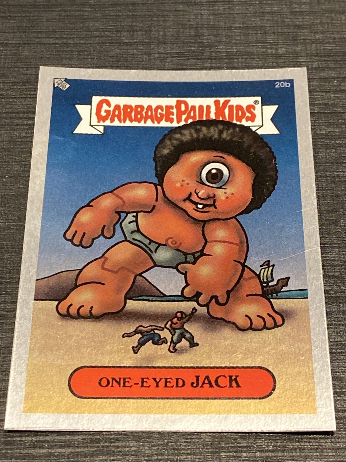 ONE-EYED JACK 2003 Topps Garbage Pail Kids Series 1 SILVER FOIL Sticker Card 20b