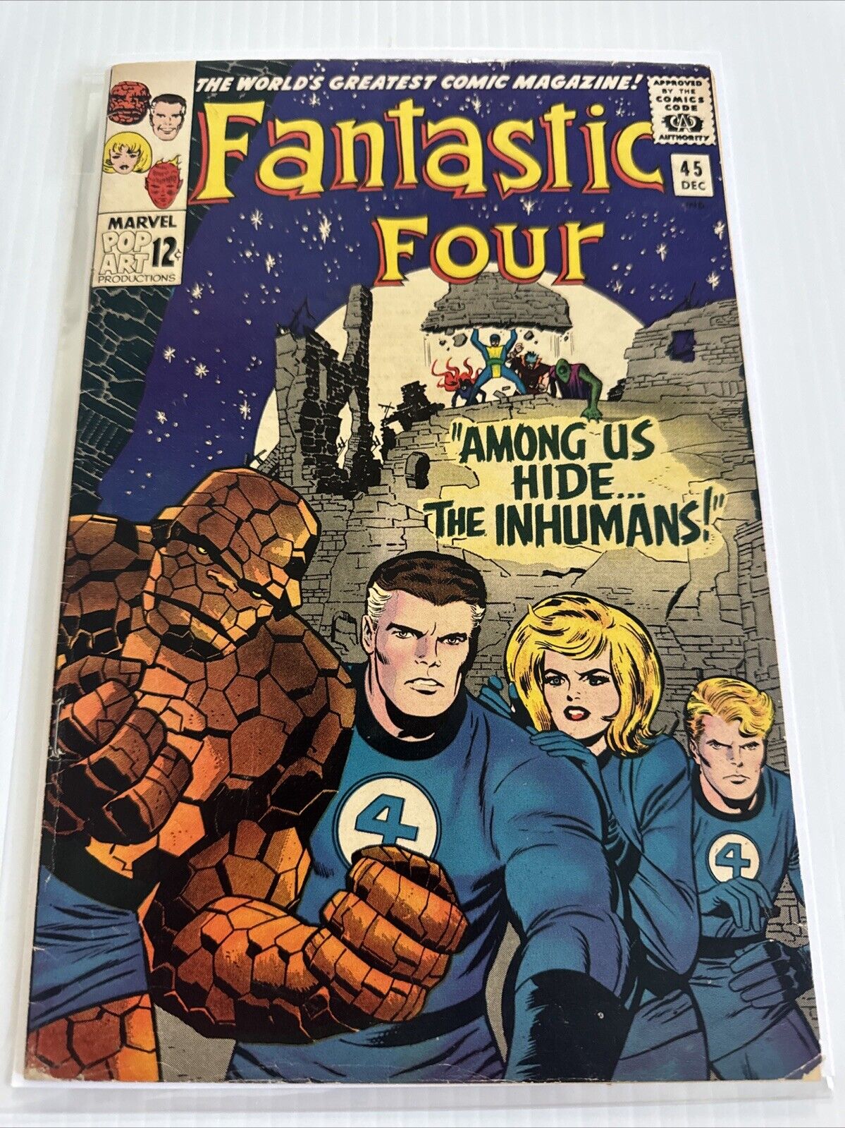 The Fantastic Four #45 - 1st appearance of the Inhumans Marvel Comics 1965 Fine-