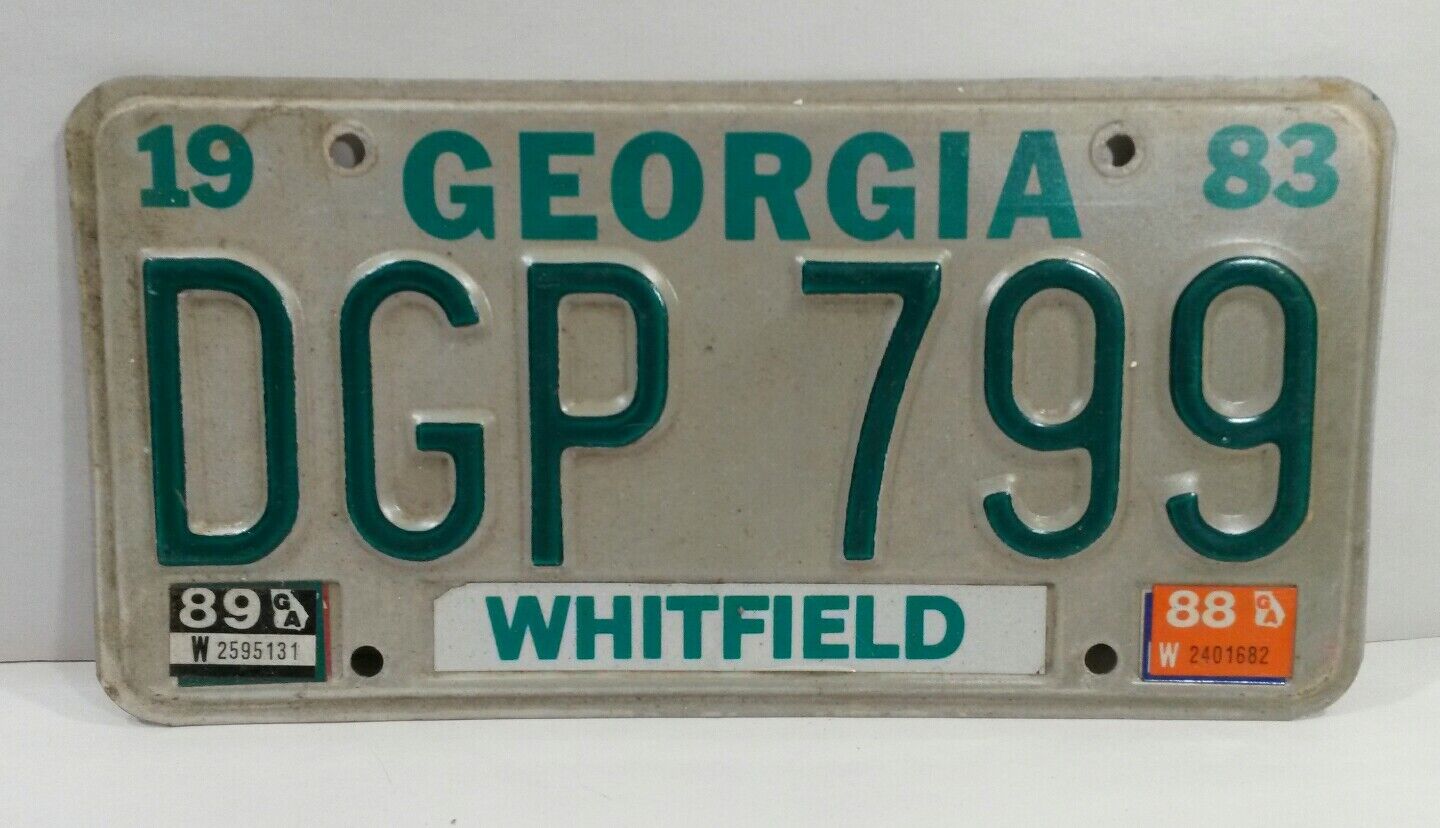 Vintage 1983 Georgia Automobile License Plate Tag  Antique Car Whitfield DGP 799