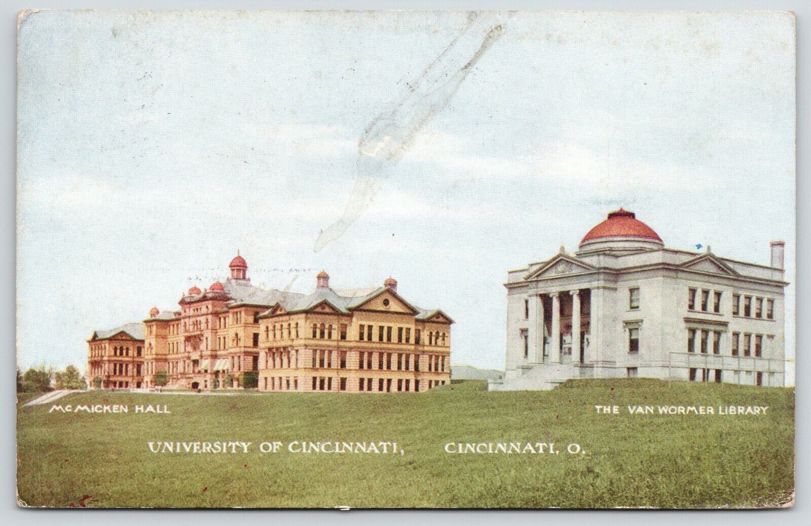 University of Cincinnati Ohio Campus~McMicken Hall~Van Wormer Library~1909 PC