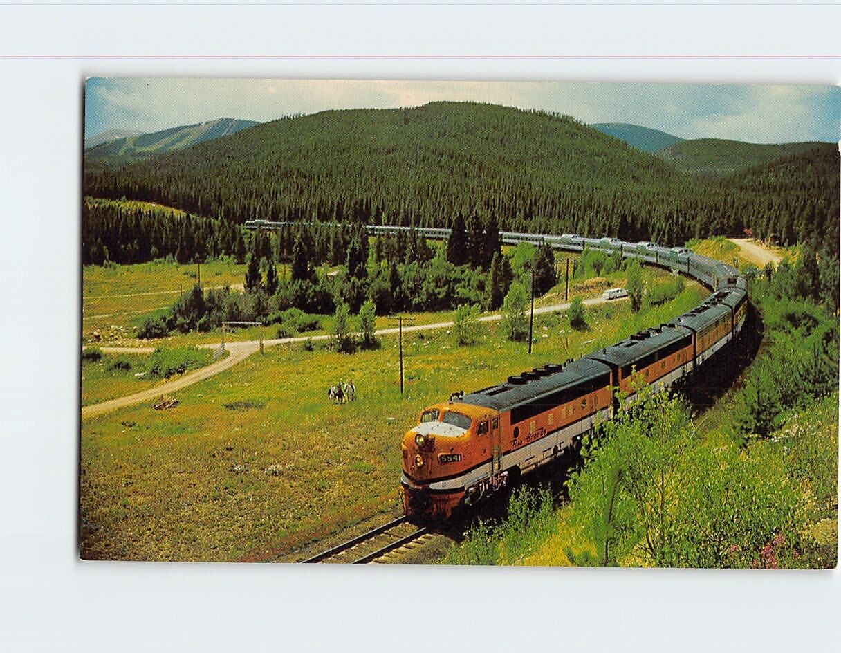 Postcard Vista Dome California Zephyr Train USA