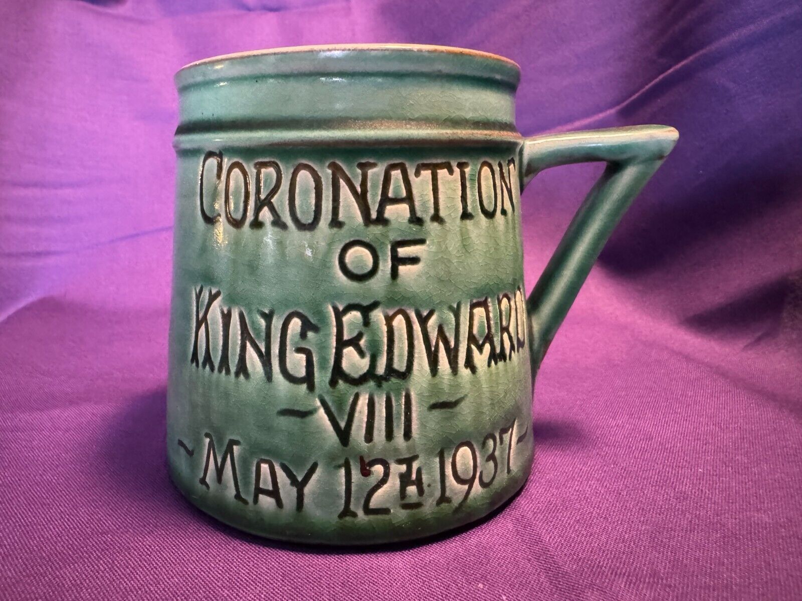 King Edward VIII [Unrealized] Coronation (1937) - Undetermined Pottery Mug - EC