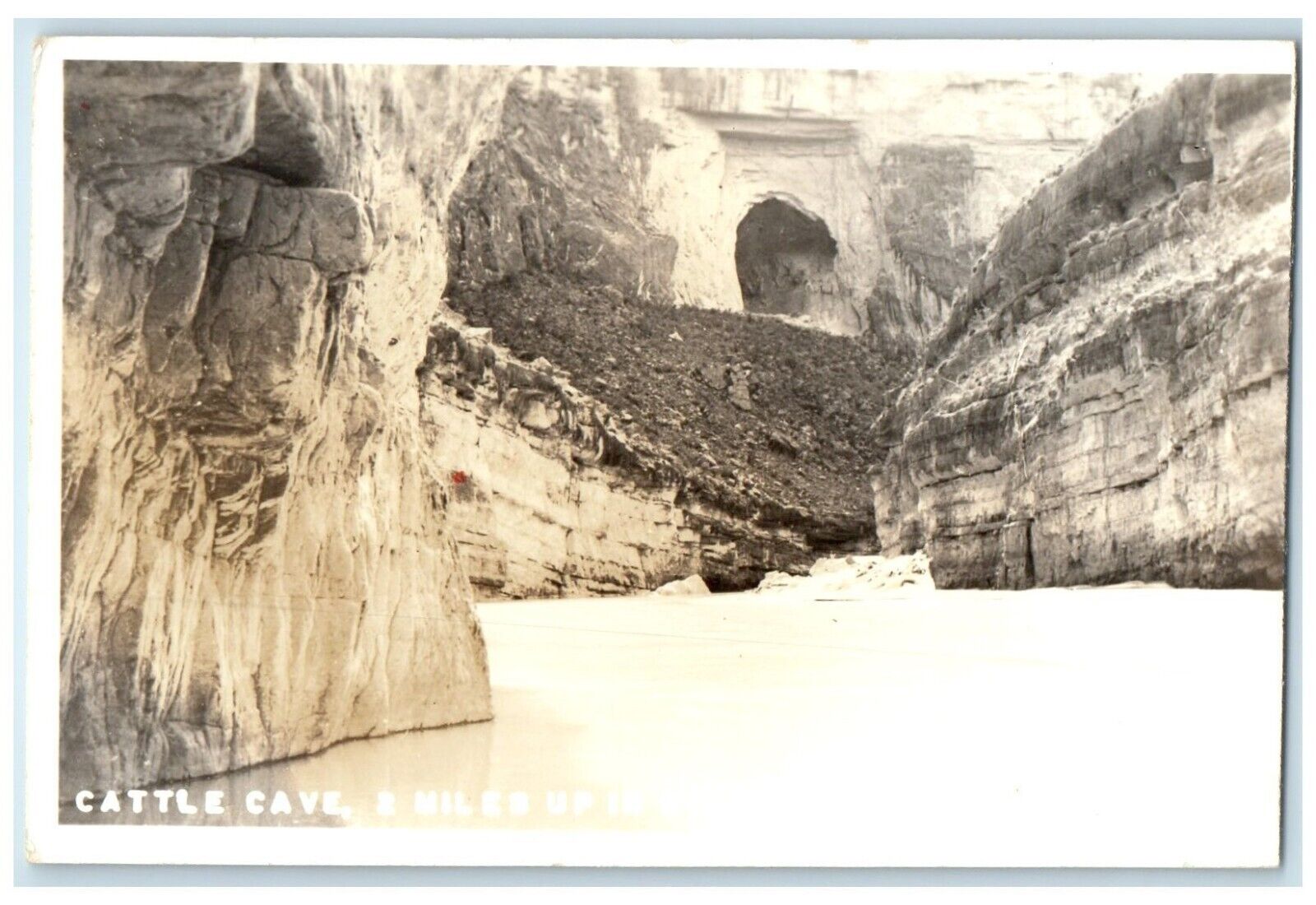c1940's Cattle Cave  Oklahoma OK RPPC Photo Vintage Postcard