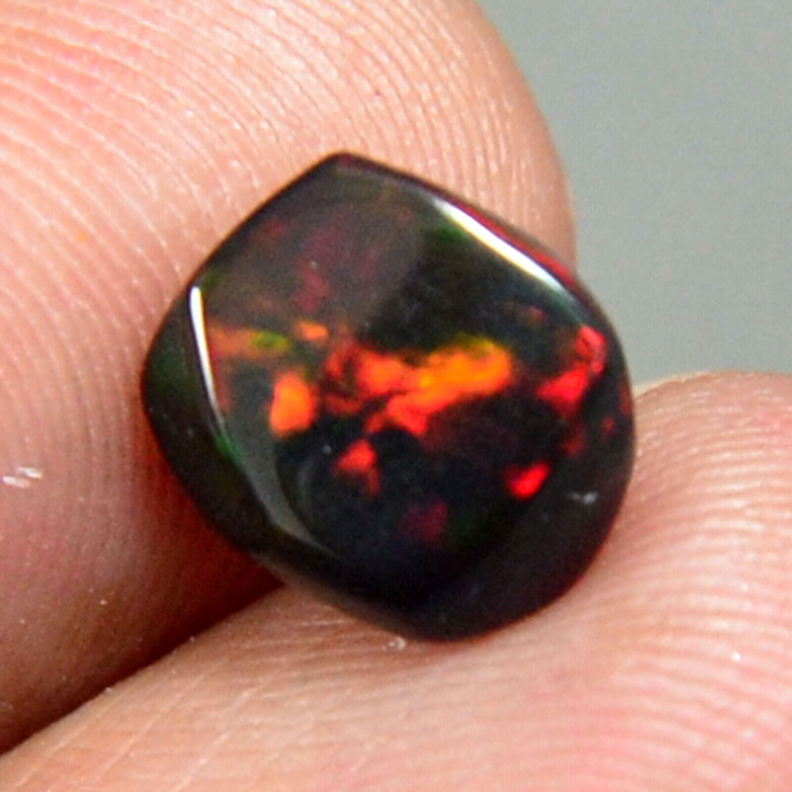100%Natural Black Ethiopian Opal Polished Tumble Rough Specimen-1.00Carat 