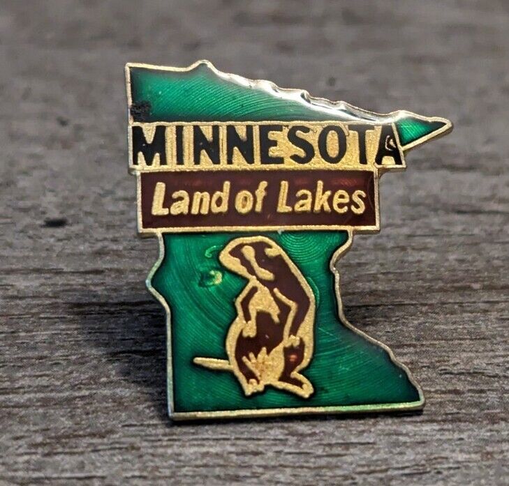 Minnesota Land Of Lakes Common Loon Green Iridescent Travel/Souvenir Lapel Pin