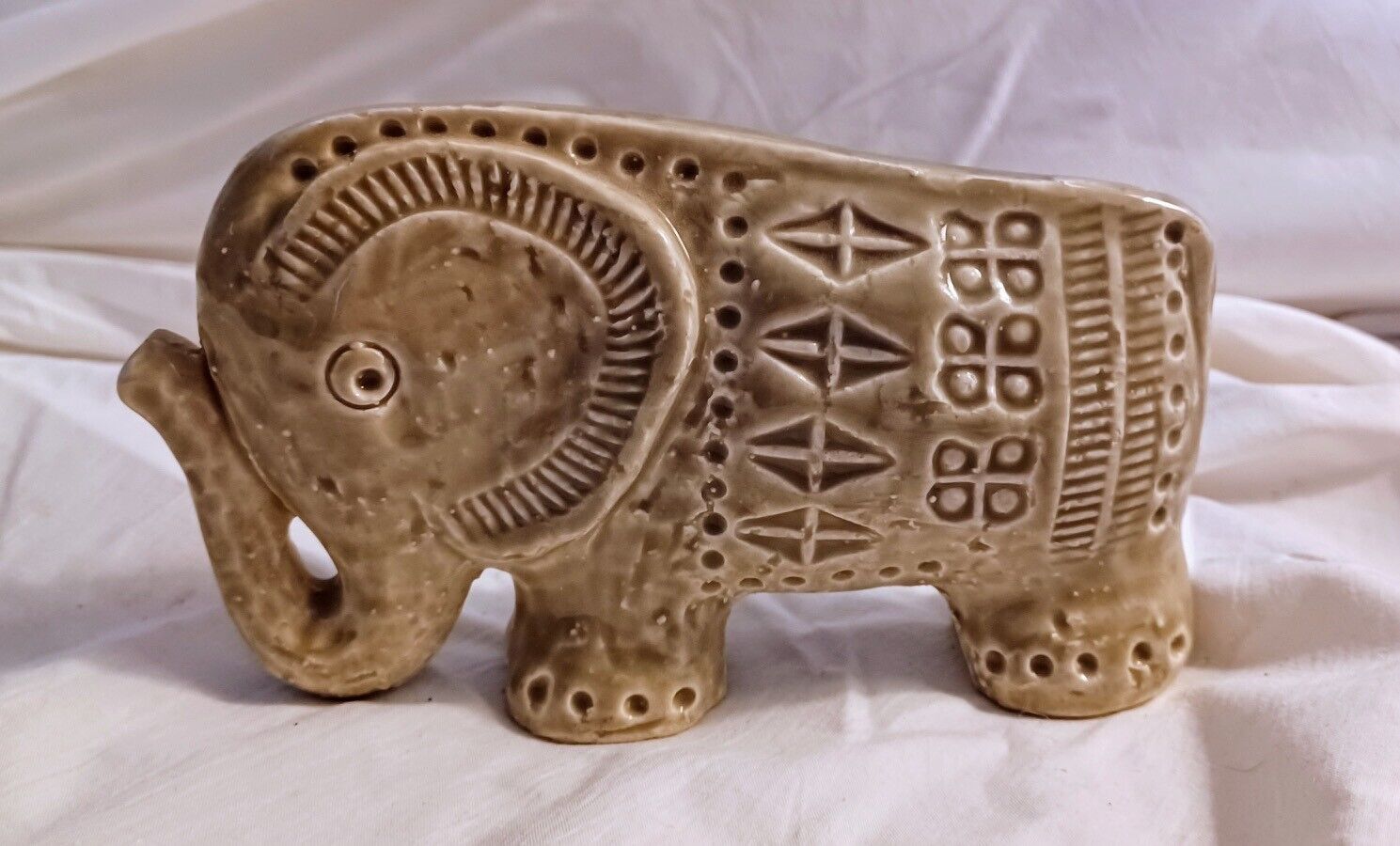 *FREE SHIPPING* BITOSSI Grey Elephant Aldo Londi Ceramic Pottery - Italy